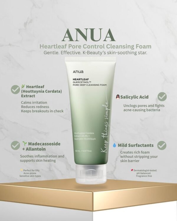 Anua Heartleaf Quercetinol Pore Deep Cleansing Foam 150ml