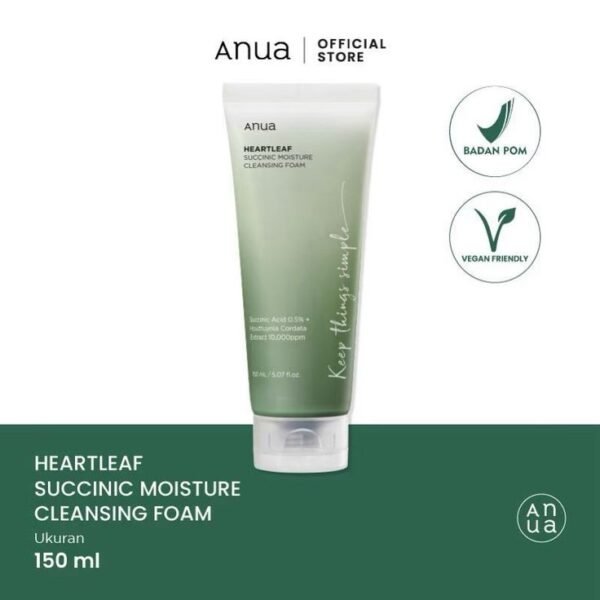 Anua Heartleaf Succinic Moisture Cleansing Foam 150ml