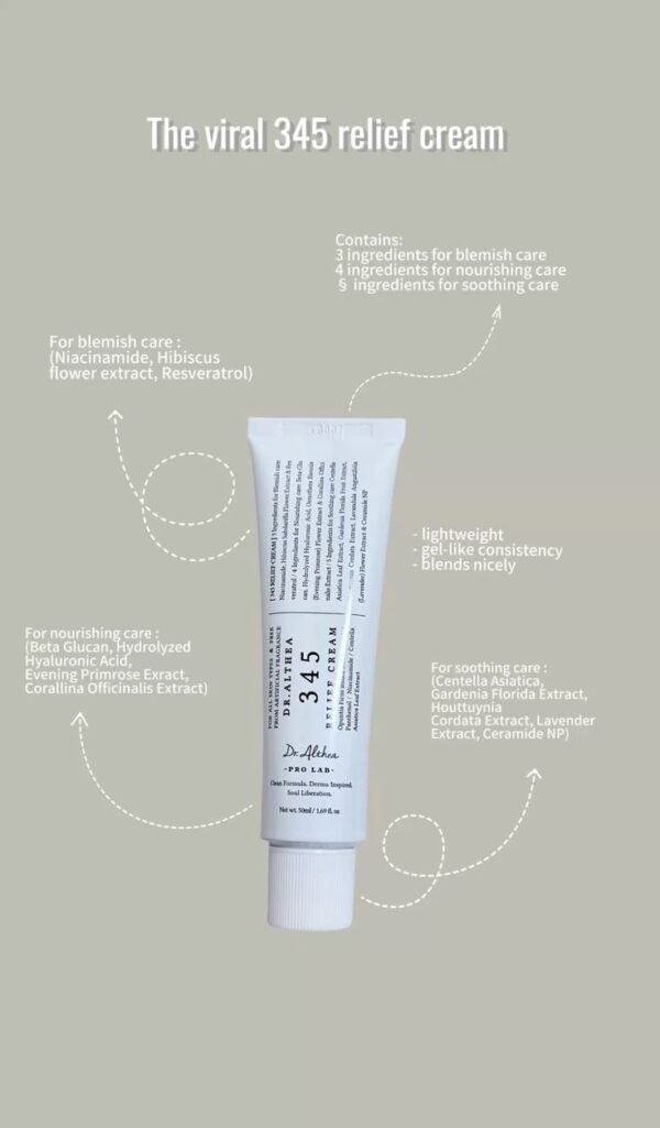 Dr.Althea 345 Relief Cream | Korean Vegan Skin Care for All Skin Types