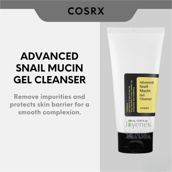 COSRX Advanced Snail Mucin Gel Cleanser Smooth Lather, Supercharged With Snail Mucin For Radiant Skin 150ml