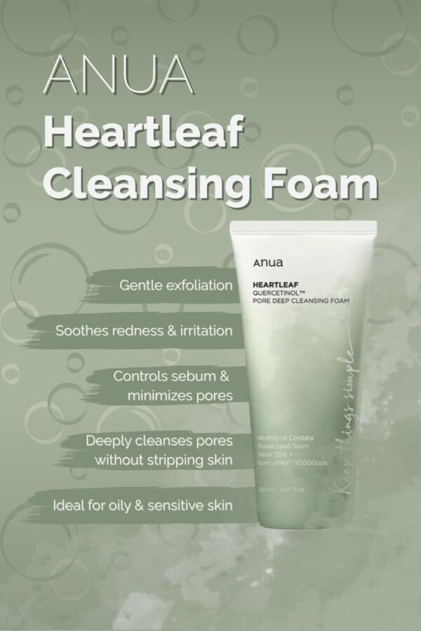 Anua Heartleaf Quercetinol Pore Deep Cleansing Foam 150ml