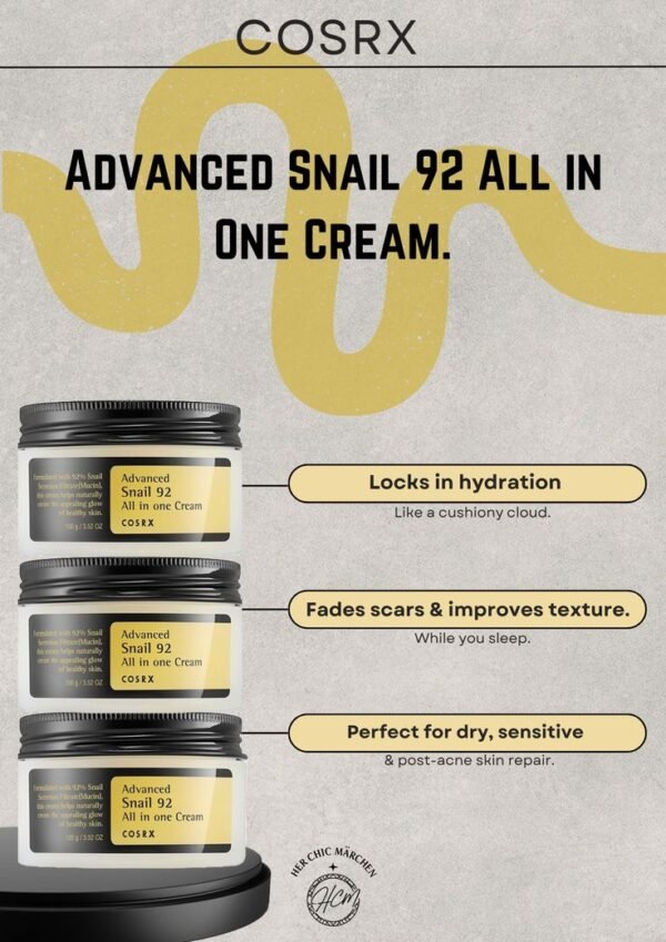 COSRX Advanced Snail 92 All In One Cream 100grams