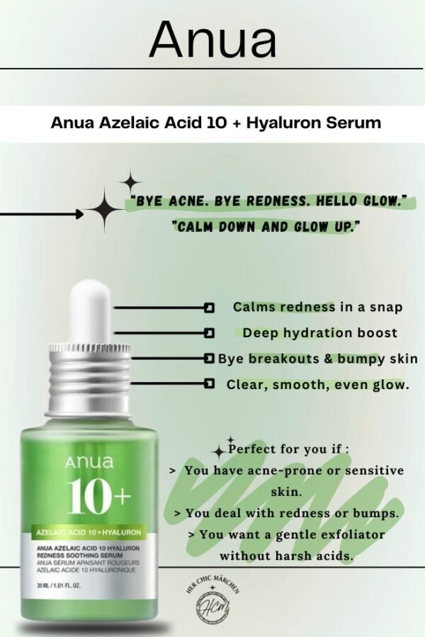 Anua Azelaic Acid 10+ Hyaluron Soothing Serum 30ml