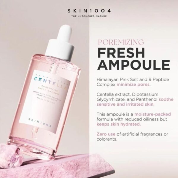 SKIN1004 Madagascar Centella Poremizing Fresh Ampoule, 100Ml Pink