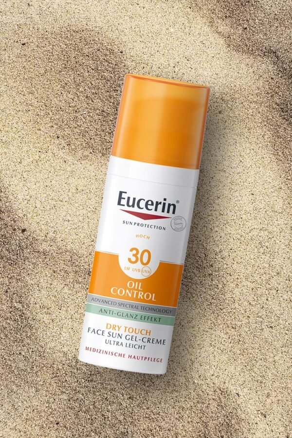 Eucerin Oil Control Sun Gel-Cream Dry Touch SPF50+,Fast-Absorbing Sunscreen with UV Filter 50ml
