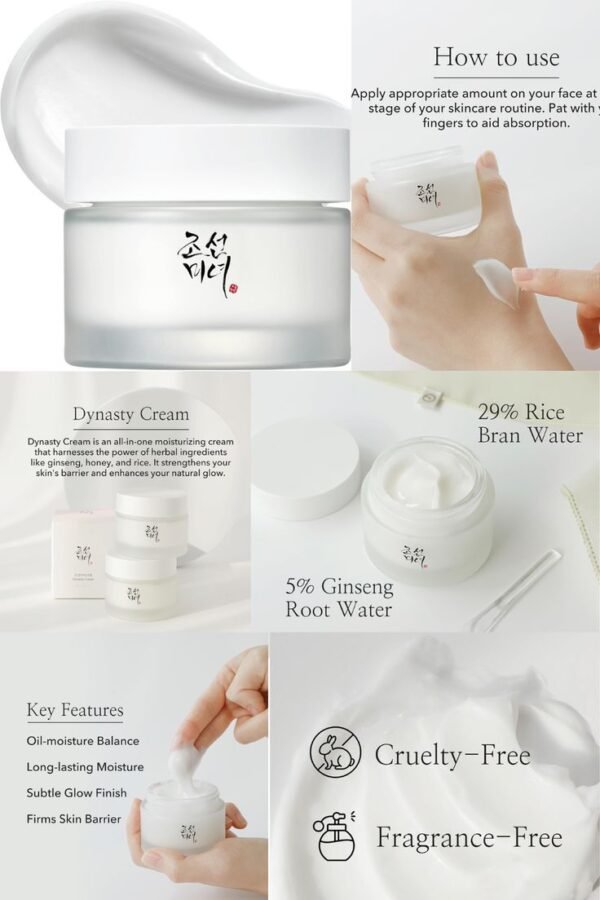 Beauty of Joseon Dynasty Cream Facial Moisturizer for Dry, Acne-Prone, Sensitive Skin. 50ml