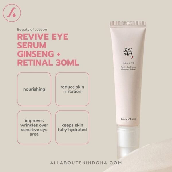 Beauty of Joseon Revive Eye Serum with Ginseng and Retinal - Anti-Aging and Brightening Eye Treatment - 30ml