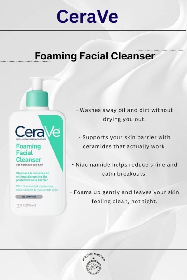 CeraVe Foaming Cleanser For Normal To Oily Skin With Hyaluronic Acid 236ml | 473ml