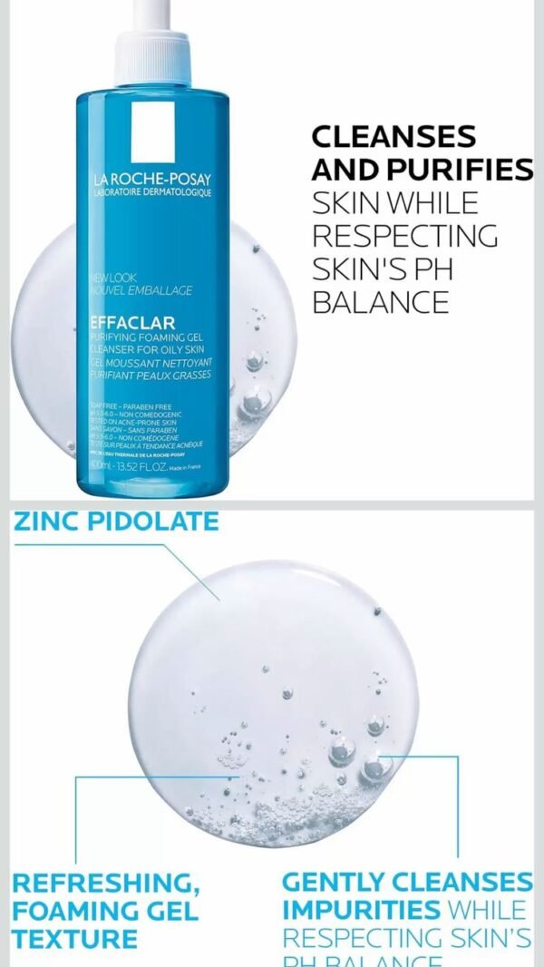 LA ROCHE-POSAY Effaclar Foaming Cleansing Gel For Oily And Acne Prone Skin 200ml || 400ml