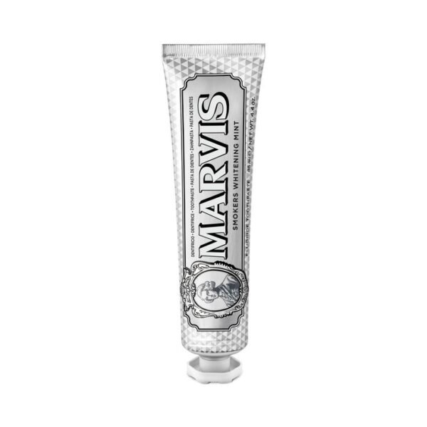 MARVIS Smokers Whitening Mint Toothpaste Intense Freshness, Plaque Removal, Sparkling White Smile 85ml