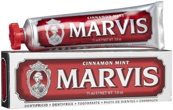 MARVIS Cinnamon Mint Toothpaste Intense Freshness, Plaque Removal, Sparkling White Smile 85ml