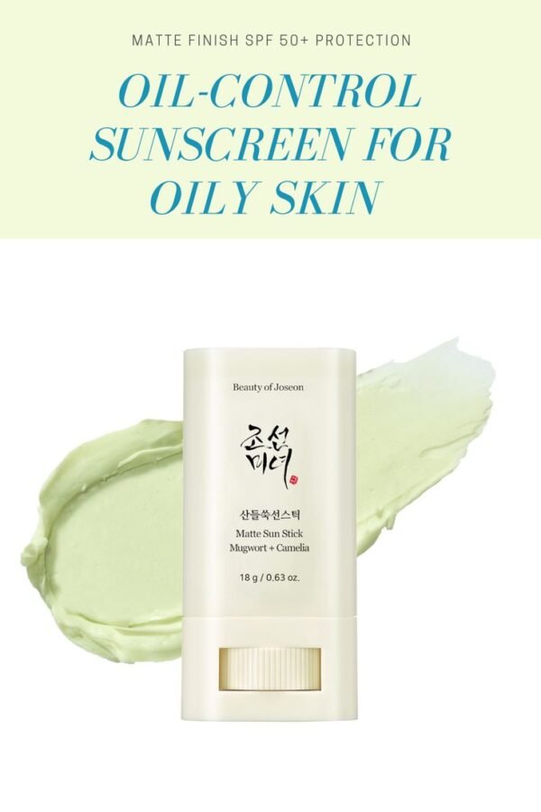 Beauty of Joseon Matte Sun Stick with Mugwort and Camellia (SPF 50+ PA+++) - Lightweight, Oil-Control Sunscreen 18g