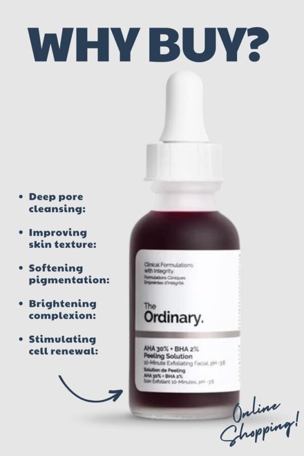 The Ordinary AHA 30% + BHA 2% Peeling Solution - An Advanced-Level Exfoliating Peel 30ml