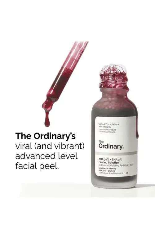 The Ordinary AHA 30% + BHA 2% Peeling Solution - An Advanced-Level Exfoliating Peel 30ml